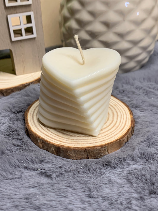 Weihnachtsgeschenk I Geschenkidee I Geschenk für Freundin I Geschenk für Mama I  Kerze Herz gedreht